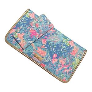 Lilly Pulitzer travel clutch organizer and card holder Fished My Wish NWOT